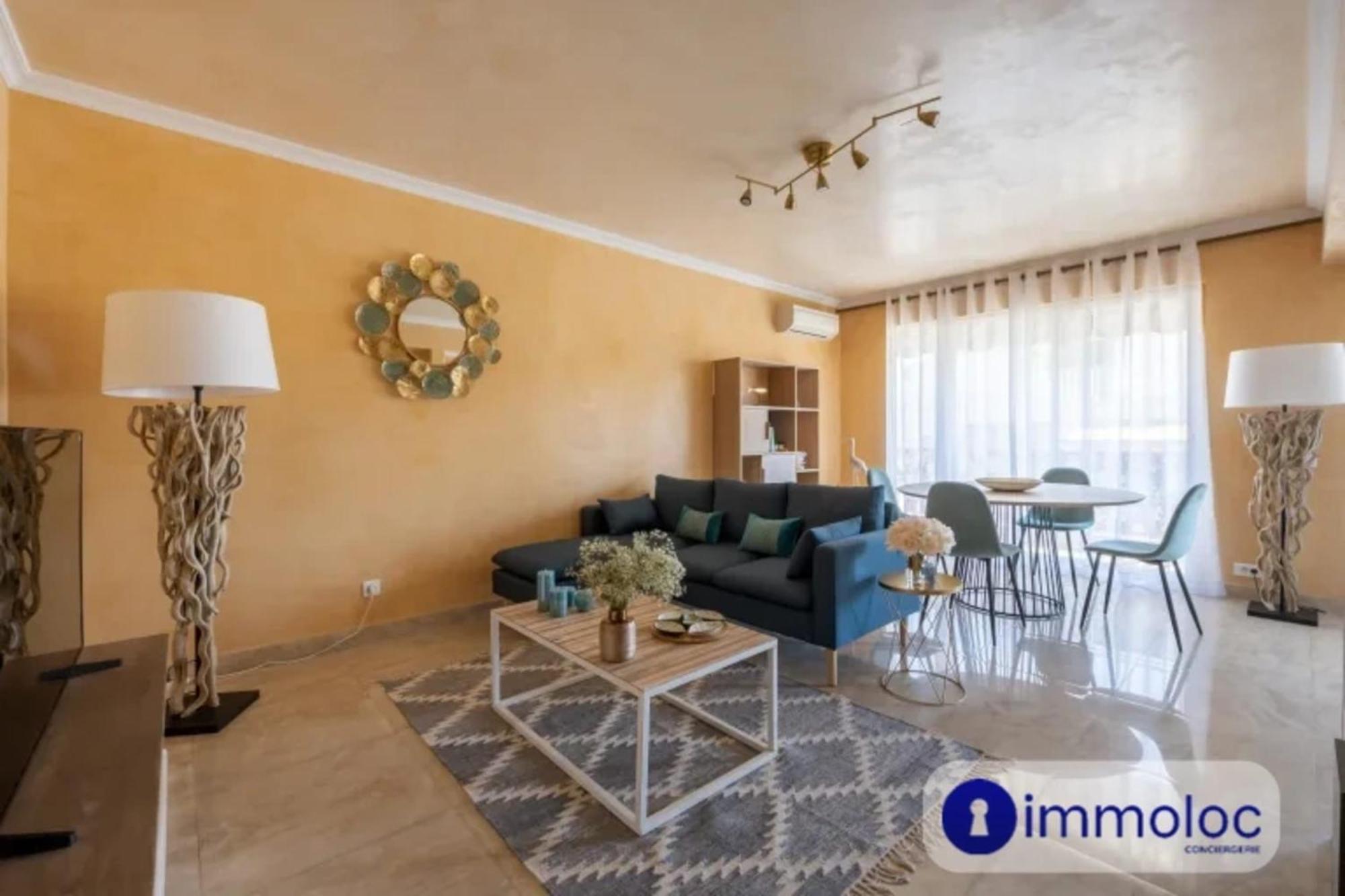 Air-Conditioned Apartment With Terrace Sea View Ница Екстериор снимка