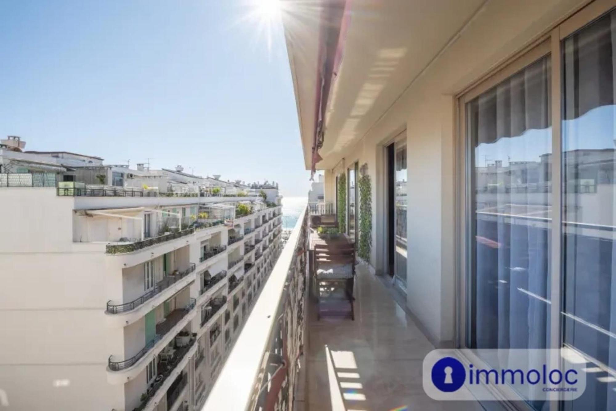 Air-Conditioned Apartment With Terrace Sea View Ница Екстериор снимка
